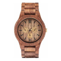 Reloj de madera de los relojes del ébano de múltiples funciones del OEM Relojes de madera del reloj